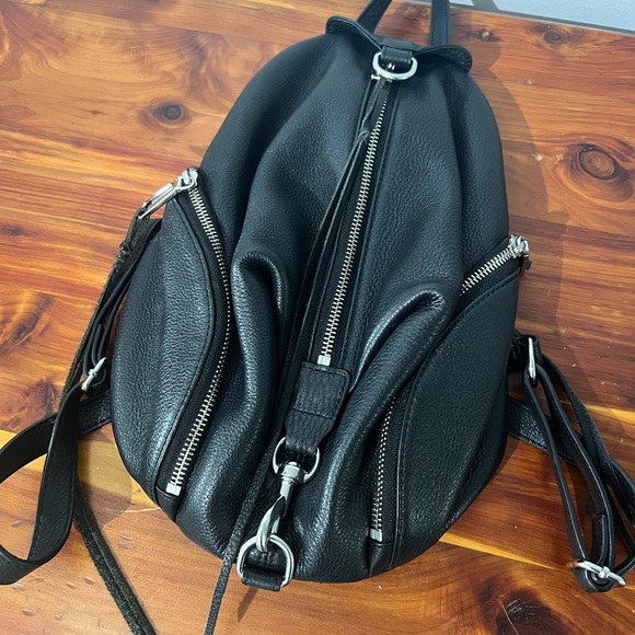 Black Leather Women's Backpack - Picture 2 of 9